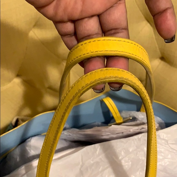 🌟Yellow Tory Burch Block T Tote bag🌟 - Picture 3 of 8